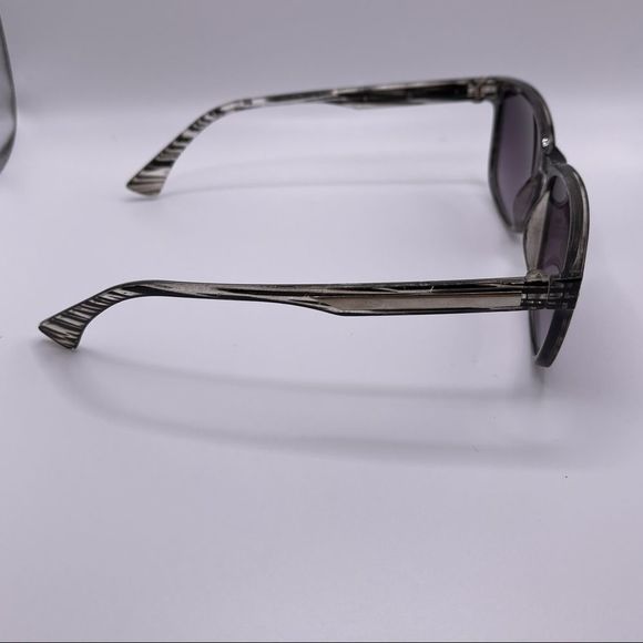 Black and Clear Stripe Sunglasses - Picture 6 of 10